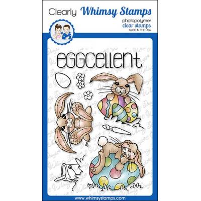 Whimsy Stamps Barbara Sproatmeyer Clear Stamps - Hoppy Floppy Bunnies